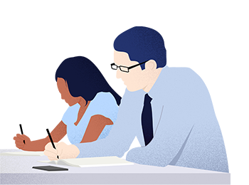 Learn Dutch. Men and women studying together Dutch inburgering exam prep