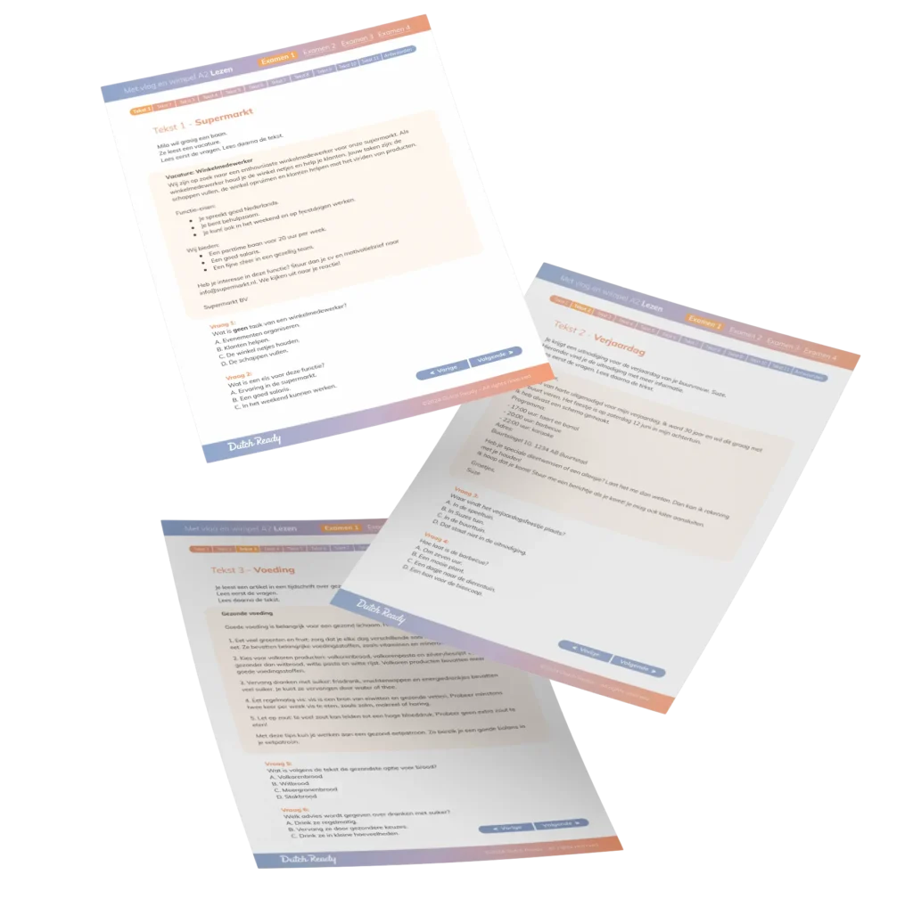Free Dutch Reading Exams A2 free download