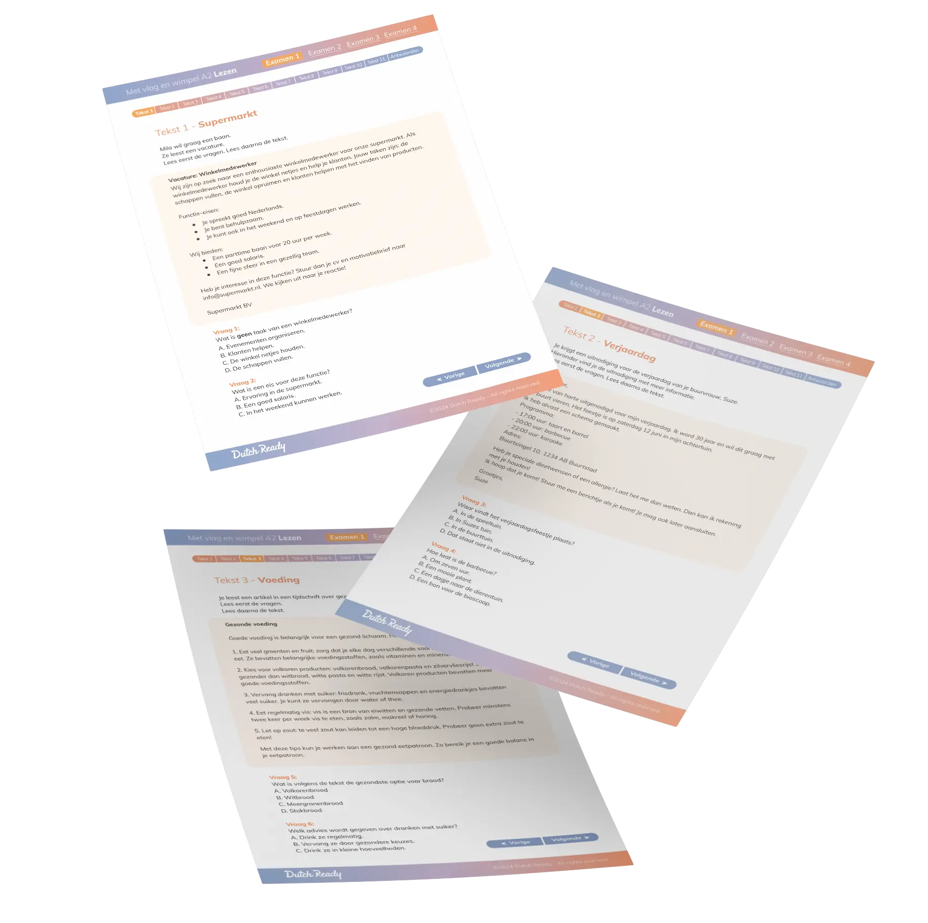 Free Dutch Reading Exams A2 free download
